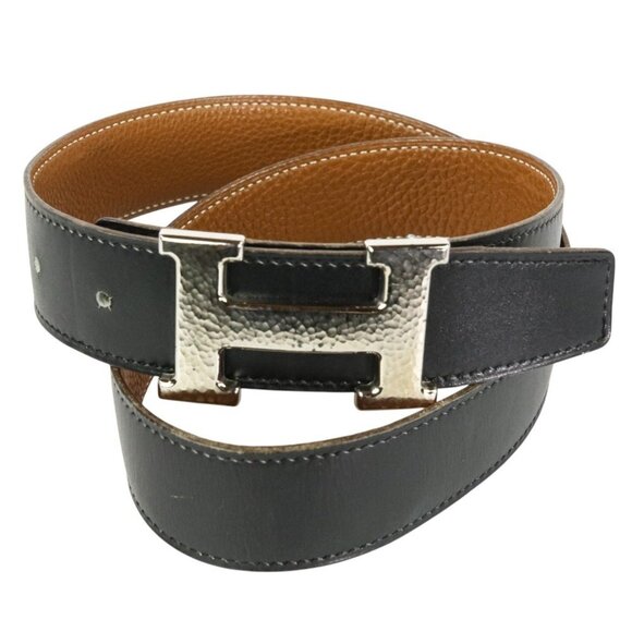 Hermes Accessories - HERMES Black Leather Belt